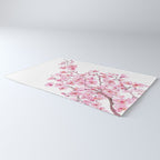pink cherry blossom watercolor 2020 Rug Gallery Image 3