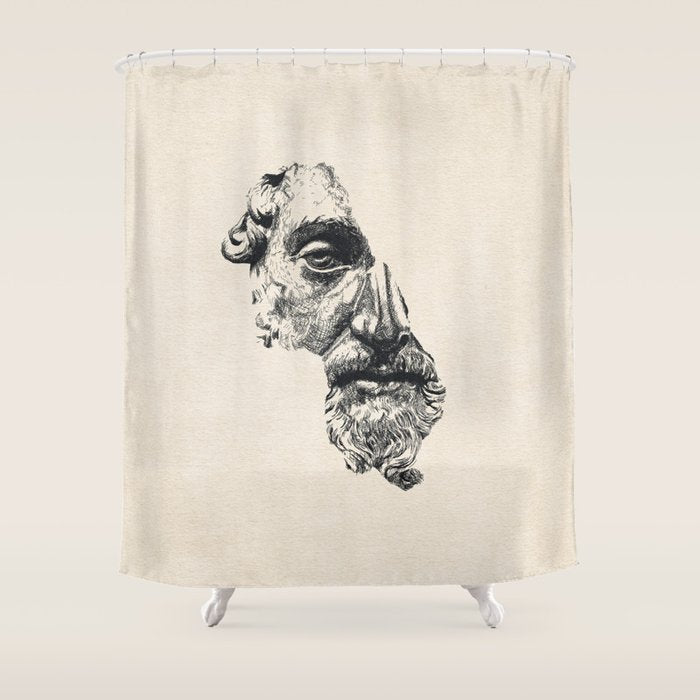 MARCUS AURELIUS ANTONINUS AUGUSTUS / Ink Shower Curtain