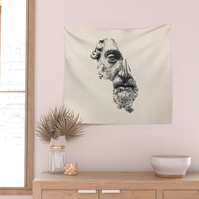 MARCUS AURELIUS ANTONINUS AUGUSTUS / Ink Wall Tapestry Gallery Image 2