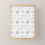 Mystical lunar mosaic BN B Mini Art Print Gallery Image 1