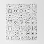 Mystical lunar mosaic BN B Throw Blanket Gallery Image 2