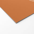 Retro Orange Minimalist Stripes Welcome Mat Gallery Image 2