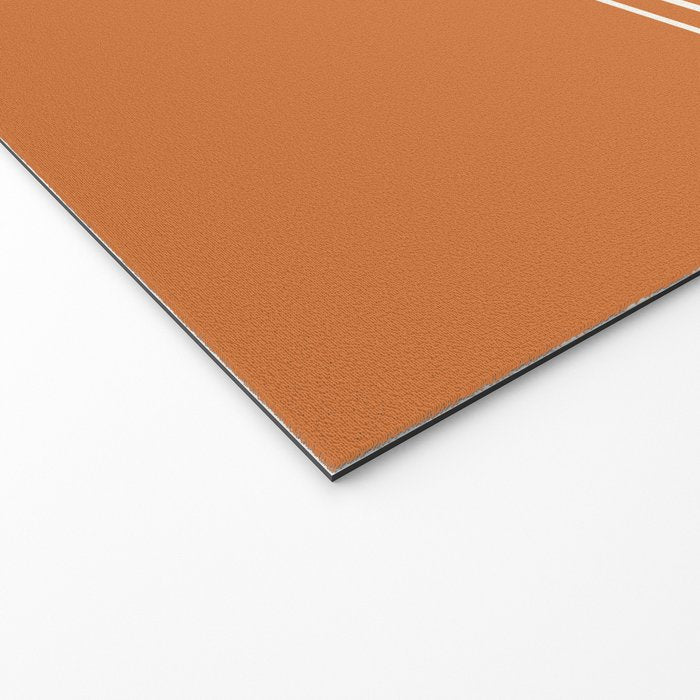 Retro Orange Minimalist Stripes Welcome Mat Gallery Image 2