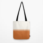 Retro Orange Minimalist Stripes Tote Bag Gallery Image 2