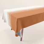 Retro Orange Minimalist Stripes Tablecloth Gallery Image 1