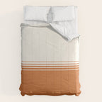 Retro Orange Minimalist Stripes Comforter Gallery Image 6