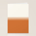 Retro Orange Minimalist Stripes Stationery Card Gallery Image 2