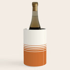 Retro Orange Minimalist Stripes Wine Chiller Gallery Image 1