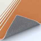 Retro Orange Minimalist Stripes Rug Gallery Image 4