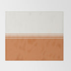 Retro Orange Minimalist Stripes Throw Blanket Gallery Image 2