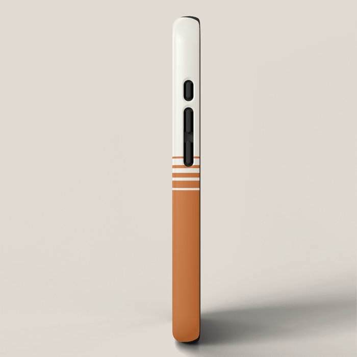 Retro Orange Minimalist Stripes iPhone Case Gallery Image 2