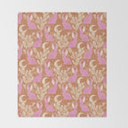 Jackalope - caramel and primrose  Throw Blanket Gallery Image 2