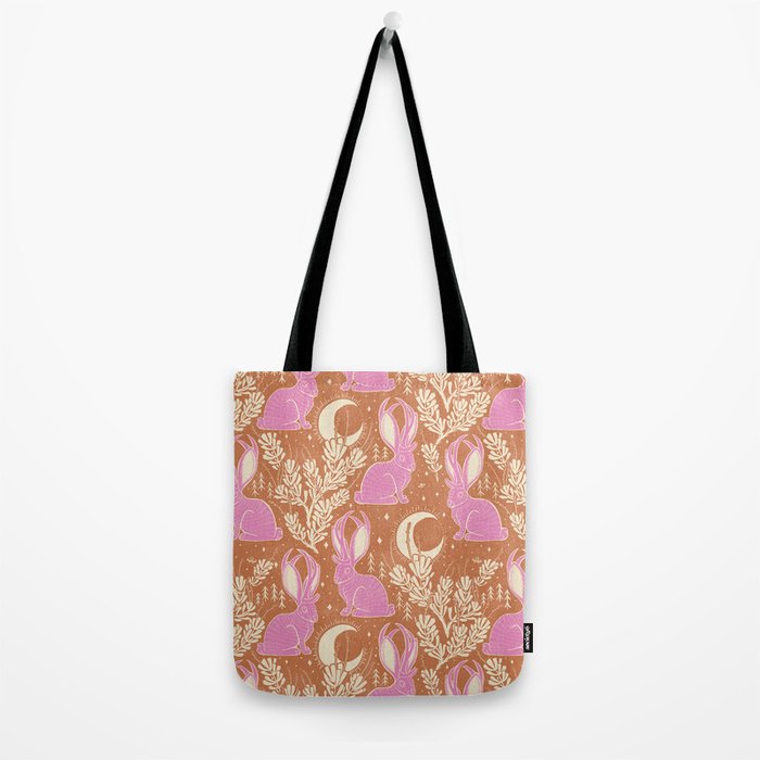 Jackalope - caramel and primrose  Tote Bag Gallery Image 2
