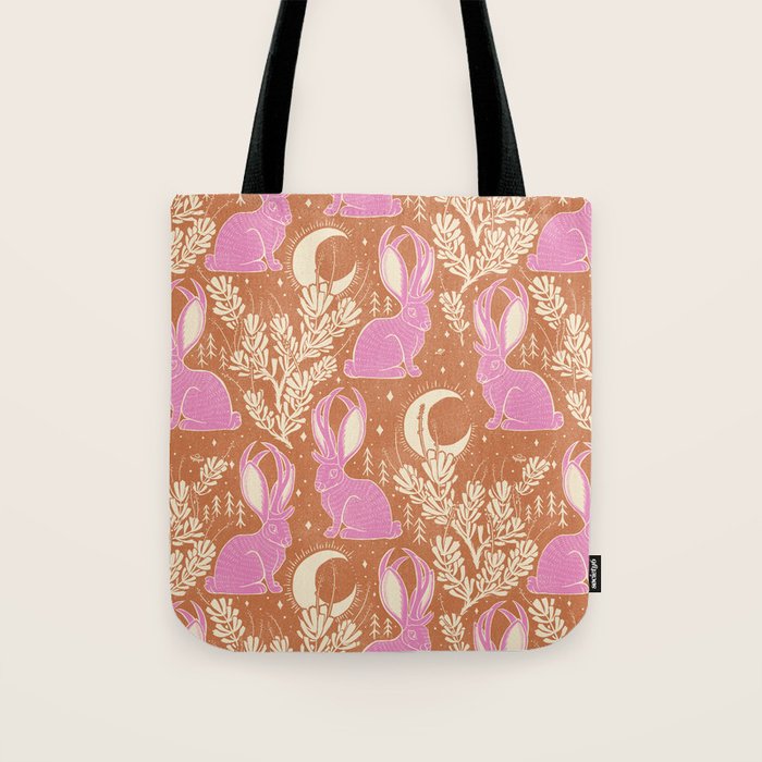Jackalope - caramel and primrose  Tote Bag Gallery Image 1