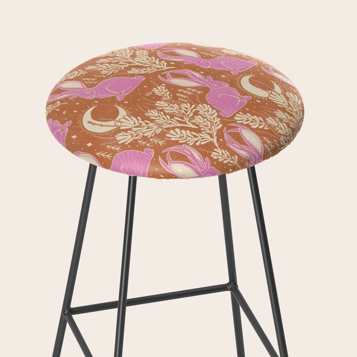 Jackalope - caramel and primrose  Stool Gallery Image 2