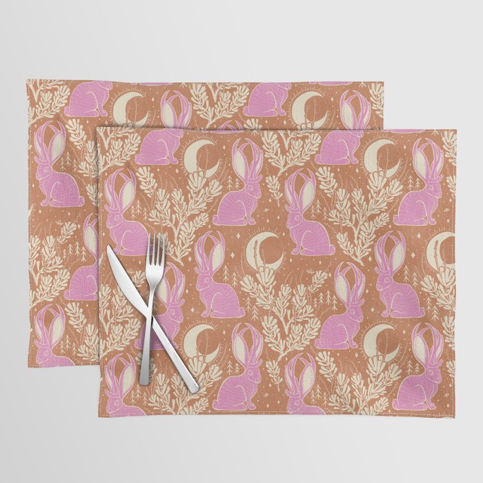 Jackalope - caramel and primrose  Placemat Gallery Image 1