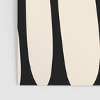 Mid Century Modern Abstract Kwaito Pattern in Black and Cream Poster Gallery Image 3