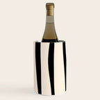 Mid Century Modern Abstract Kwaito Pattern in Black and Cream Wine Chiller Gallery Image 2