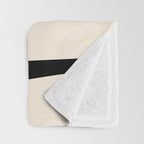 Mid Century Modern Abstract Kwaito Pattern in Black and Cream Throw Blanket Gallery Image 3