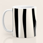 Mid Century Modern Abstract Kwaito Pattern in Black and Cream Coffee Mug Gallery Image 3