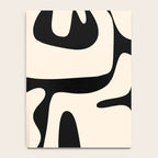 Mid Century Modern Abstract Kwaito Pattern in Black and Cream Notebook Gallery Image 4
