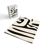 Mid Century Modern Abstract Kwaito Pattern in Black and Cream Jigsaw Puzzle Gallery Image 2
