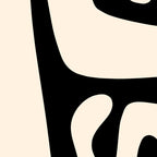 Mid Century Modern Abstract Kwaito Pattern in Black and Cream Coffee Mug Gallery Image 2