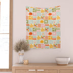 Colorful tropical summer mosaic tile art Wall Tapestry Gallery Image 2