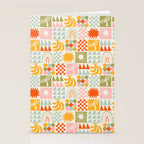 Colorful tropical summer mosaic tile art Stationery Card Gallery Image 2