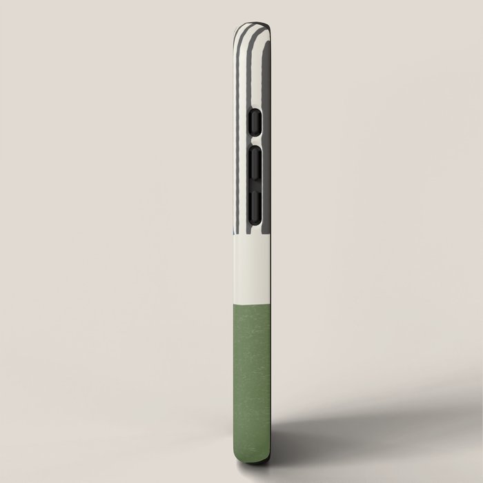 Quarter Circle Lines - Blue Green iPhone Case Gallery Image 2