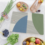 Quarter Circle Lines - Blue Green Cutting Board Gallery Image 2