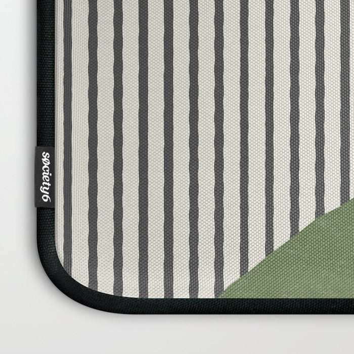 Quarter Circle Lines - Blue Green Laptop Sleeve Gallery Image 3