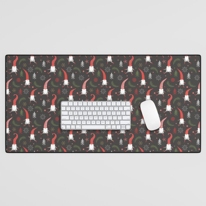 Cute Christmas Elves Desk Mat Gallery Image 1