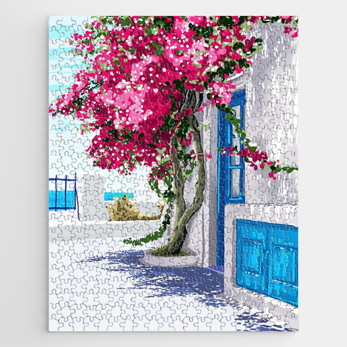 Better days are on their way | Greece Santorini Island Travel | Summer Architecture Positivity Jigsaw Puzzle Gallery Image 1