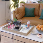 Better days are on their way | Greece Santorini Island Travel | Summer Architecture Positivity Serving Tray Gallery Image 2