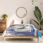 Better days are on their way | Greece Santorini Island Travel | Summer Architecture Positivity Comforter Gallery Image 3