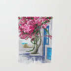 Better days are on their way | Greece Santorini Island Travel | Summer Architecture Positivity Wall Hanging Gallery Image 1