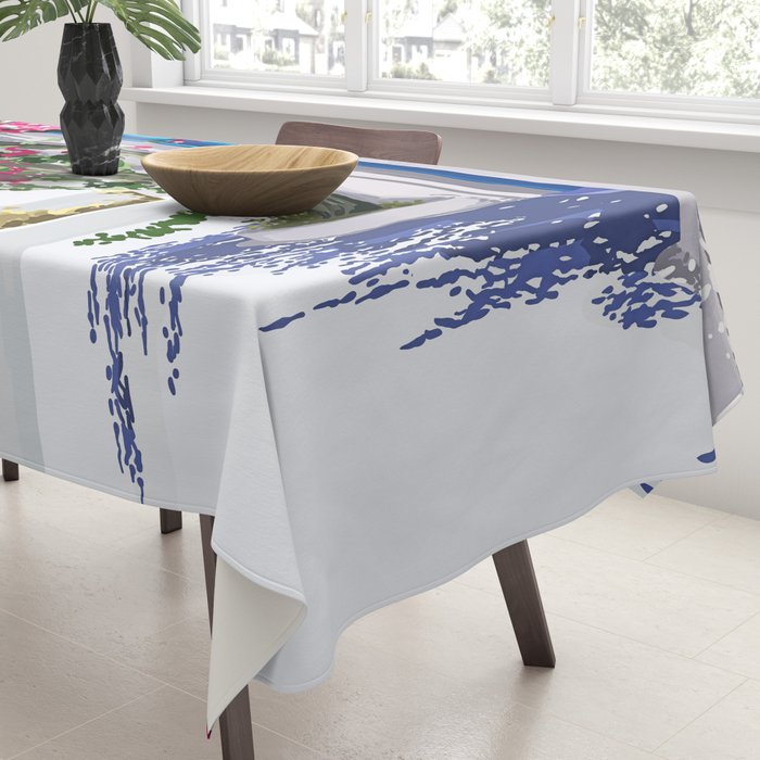Better days are on their way | Greece Santorini Island Travel | Summer Architecture Positivity Tablecloth Gallery Image 3