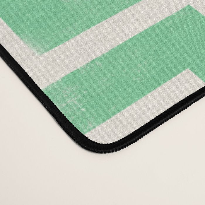 Geometric Maze Pattern in Pink and Green Desk Mat Gallery Image 4