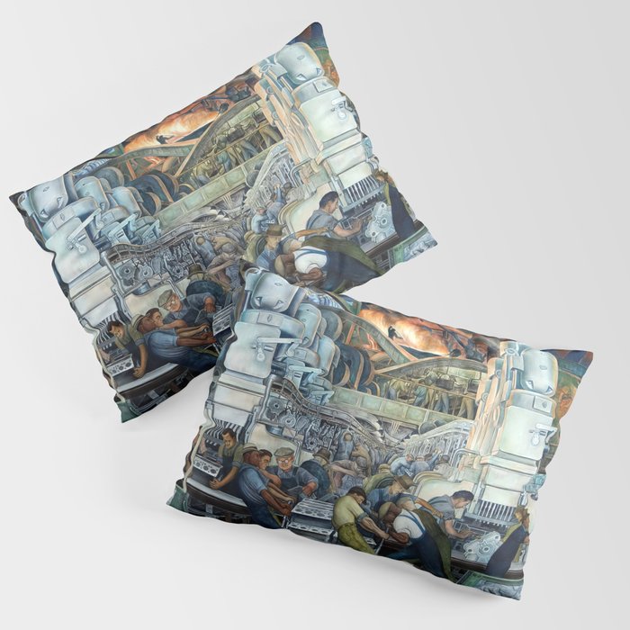 Diego Rivera Murals of the National Palace II Pillow Sham Gallery Image 3