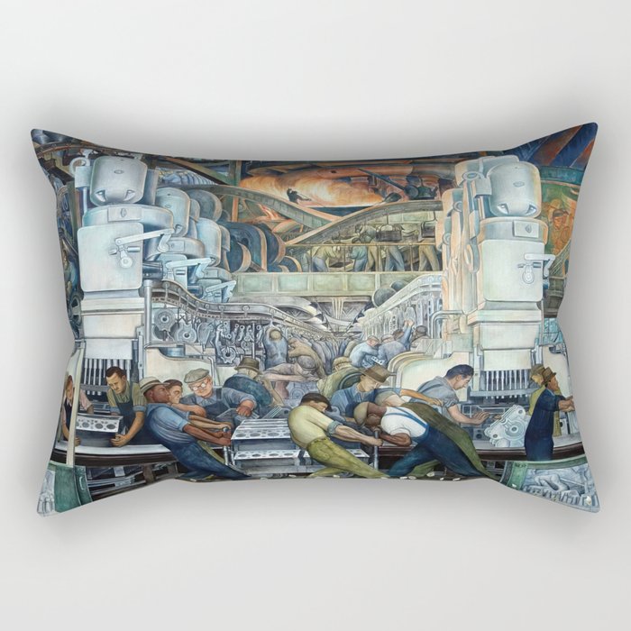 Diego Rivera Murals of the National Palace II Rectangular Pillow Gallery Image 2