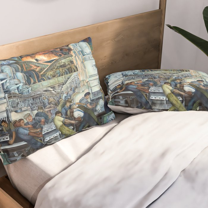 Diego Rivera Murals of the National Palace II Pillow Sham Gallery Image 2