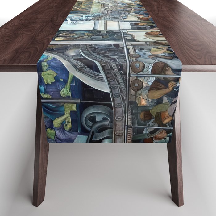 Diego Rivera Murals of the National Palace II Table Runner Gallery Image 1