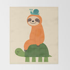 Slow Friends Club Throw Blanket Gallery Image 2