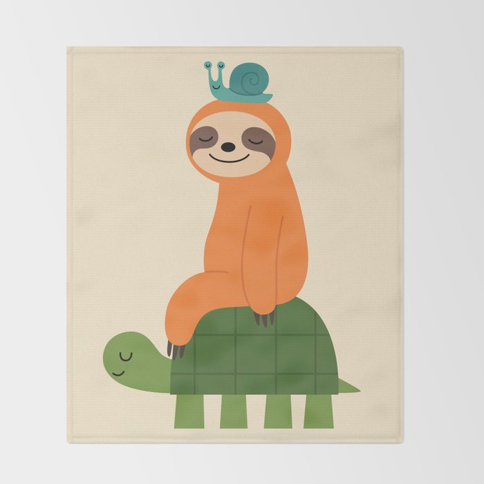 Slow Friends Club Throw Blanket Gallery Image 2