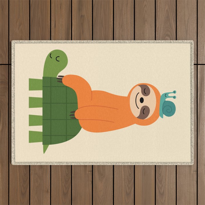Slow Friends Club Outdoor Rug Gallery Image 1