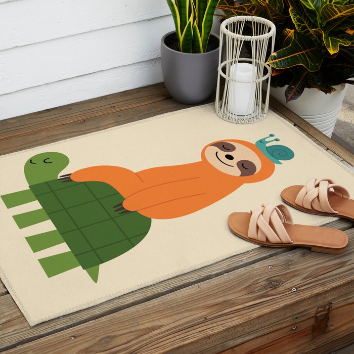 Slow Friends Club Outdoor Rug Gallery Image 2