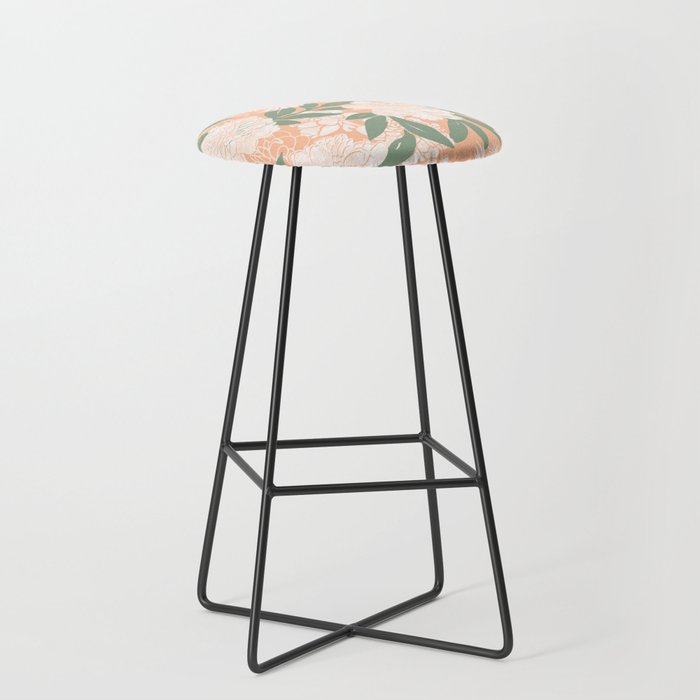 Modern floral blooms PGM7 Stool Gallery Image 1