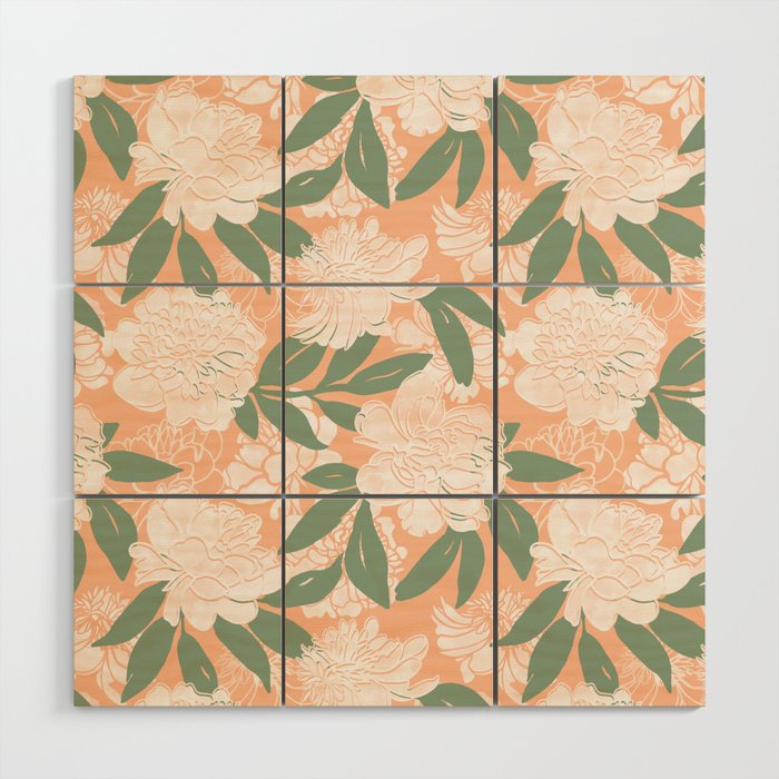 Modern floral blooms PGM7 Wood Wall Art Gallery Image 1