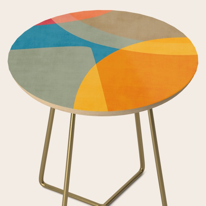 Colorful Modern Abstract Art IV Side Table Gallery Image 2